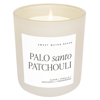 Avelena | Palo Santo Patchouli Soja Kerze Tan Mattglas 15 Oz