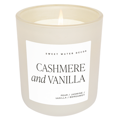 Avelena | Cashmere und Vanille-Sojawachs-Kerze, Tan Mattglas 15Oz