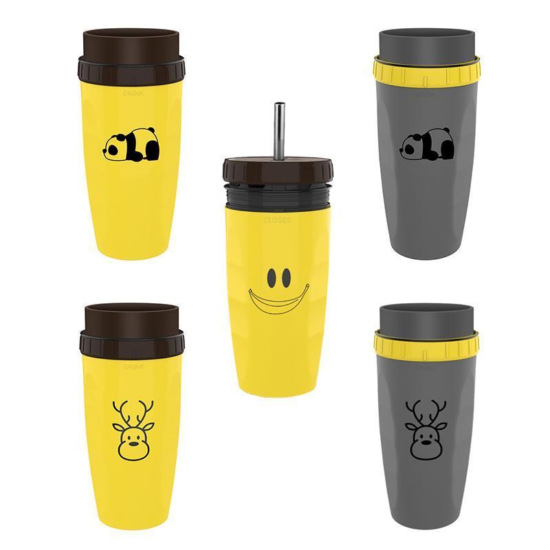 Avelena | Deckellose Twist Tasse, Kreative Plastikbecher