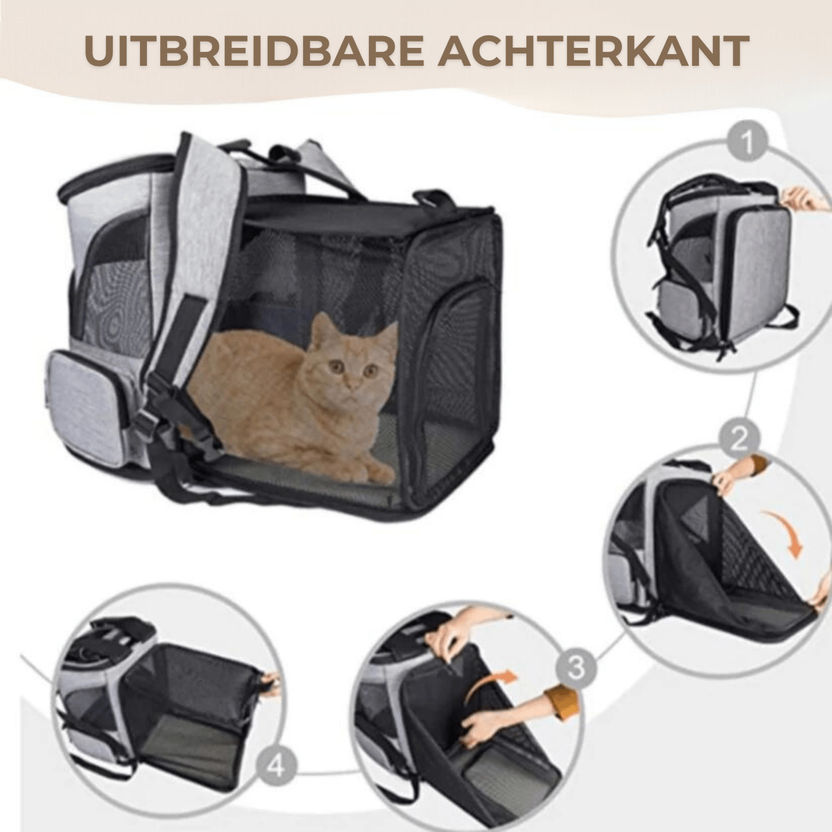 Avelena | Bequemer Katzenrucksack mit Sichtfenster