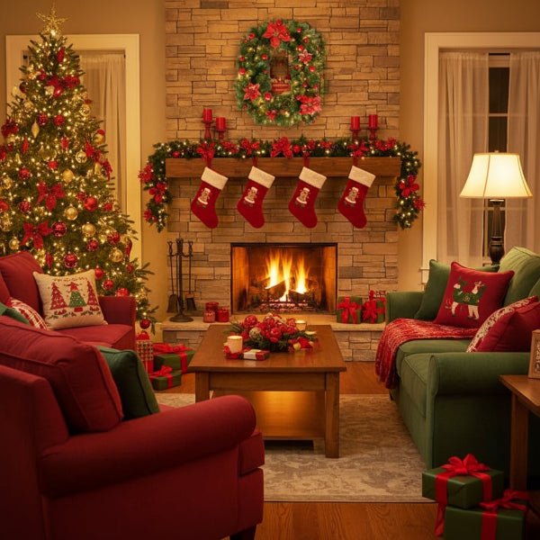 Avelena | Beleuchtete Weihnachtsgirlande aus Rattan mit warmweißen LED-Lichtern, 2,7 m