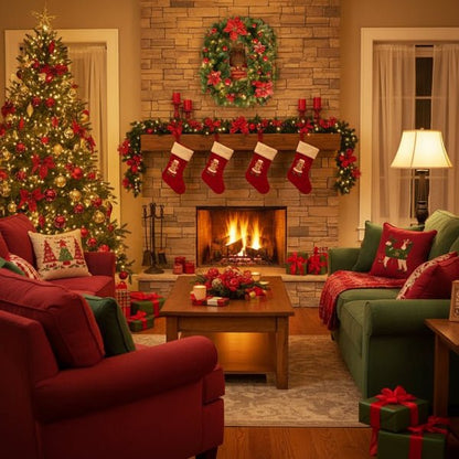 Avelena | Beleuchtete Weihnachtsgirlande aus Rattan mit warmweißen LED-Lichtern, 2,7 m