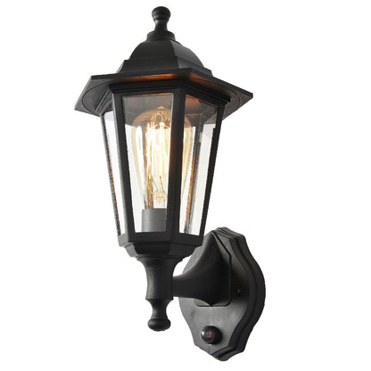 Avelena | Schwarze Outdoor Vintage Aufhängelampe mit PIR