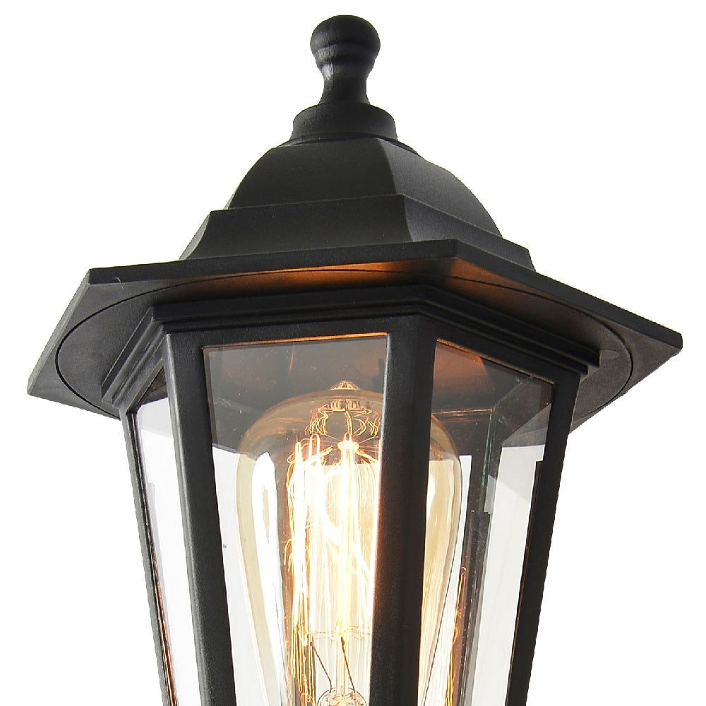 Avelena | Schwarze Outdoor Vintage Aufhängelampe mit PIR
