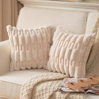 Avelena | Calm Weave Plüsch Kissenbezug