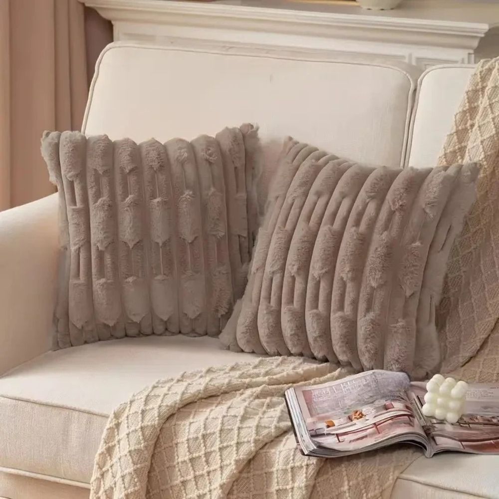 Avelena | Calm Weave Plüsch Kissenbezug