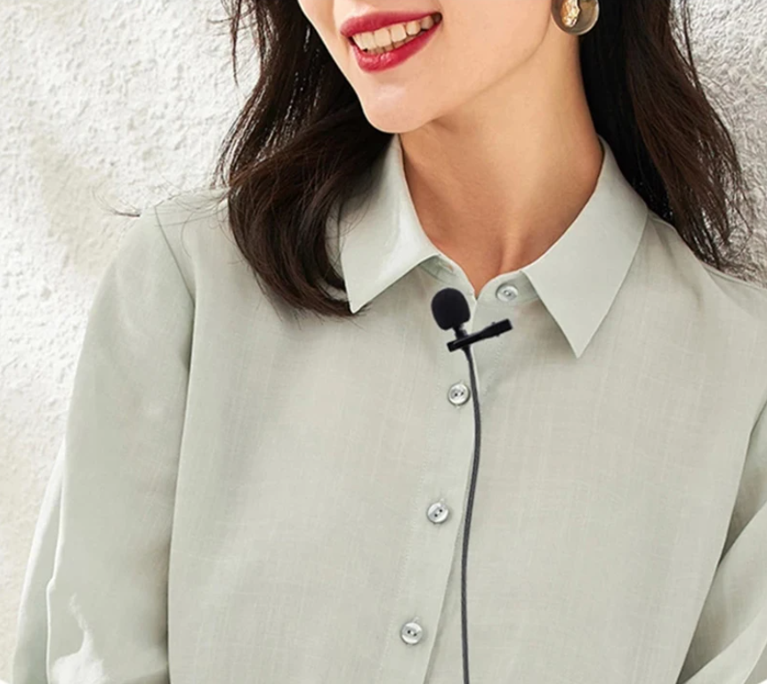 Avelena | 3,5 mm Klinke oder USB Kabelgebundenes Mini-Mikrofon - Professionelles Mikrofon für Laptops und Konferenzen