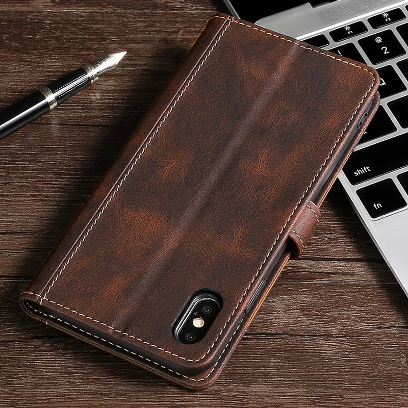 Avelena | Wallet Magnetische Flip-Lederhülle für iPhone