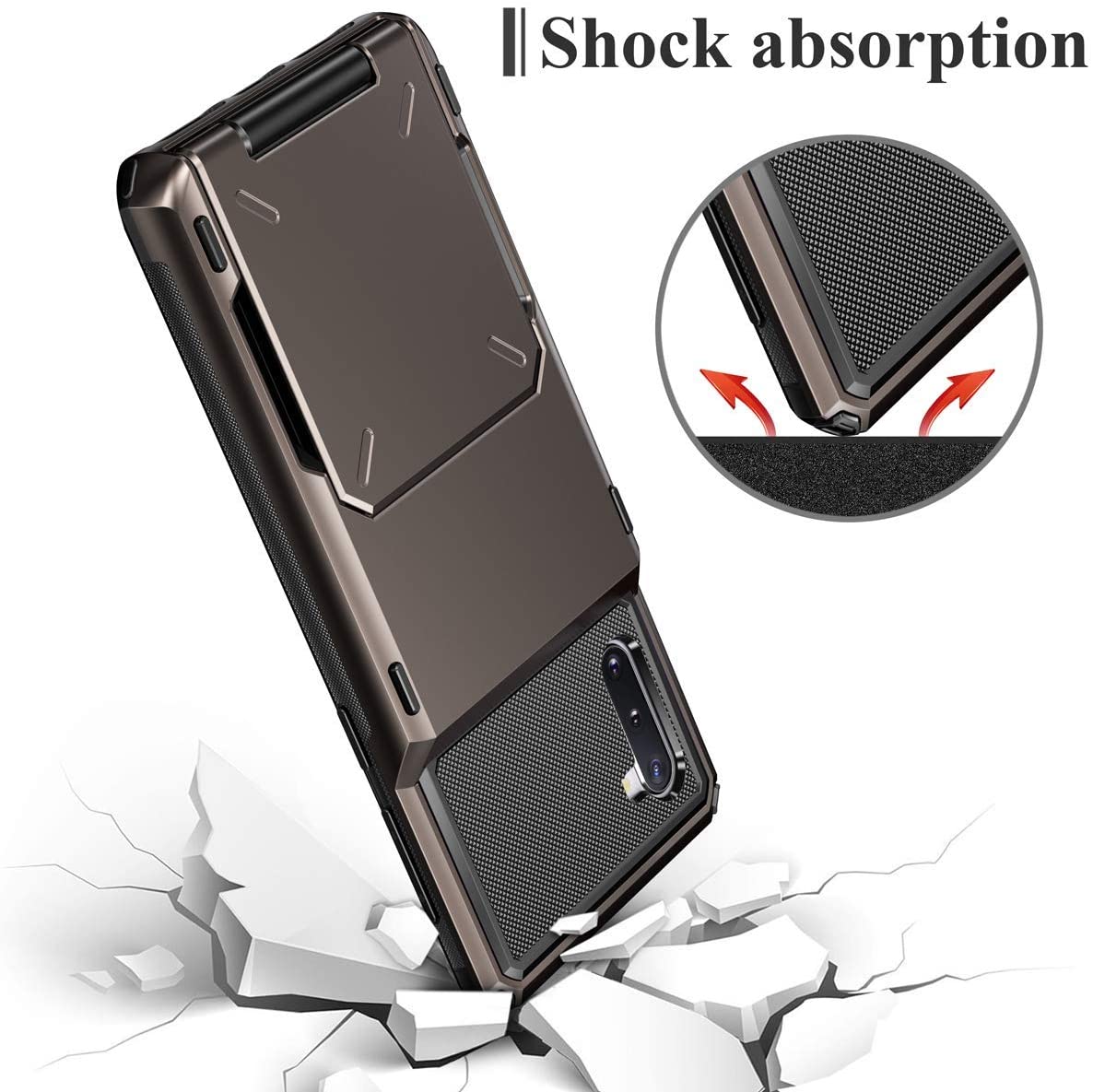 Avelena | Stoßfeste Brieftaschenhülle für Samsung Galaxy S
