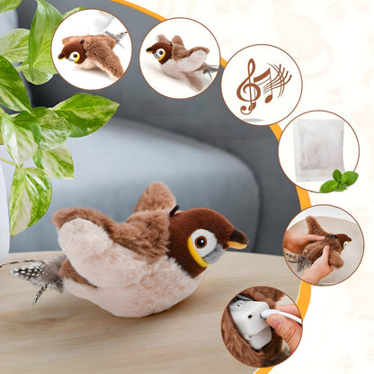 Avelena | Cat Toy Plush Bird Chirping Sound