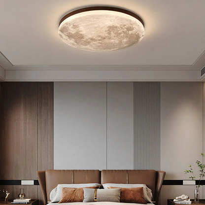 Avelena | Ceiling Light 3D Moon LED Dimmable Metal Bedroom Fixture