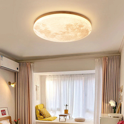 Avelena | Ceiling Light 3D Moon LED Dimmable Metal Bedroom Fixture