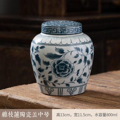 Avelena | Keramischer luftdichter Behälter Teebox Teedose Feuchtigkeitsgeschützter Aufbewahrungstank Teebehälter Aufbewahrungsflasche Teeorganisierer Bonbonglas Teedosen