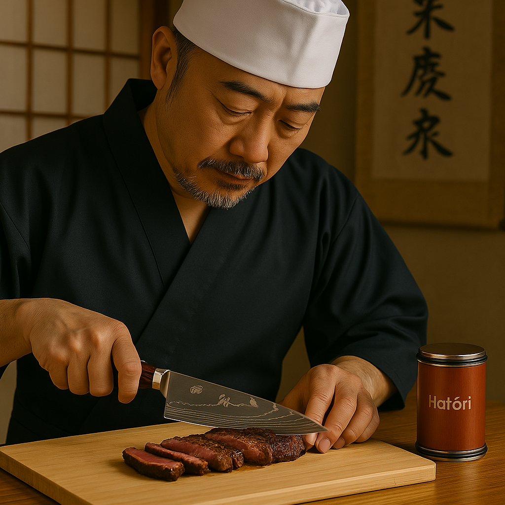 Avelena | Damaskstahl Kochmesser | 20 cm Klinge, ergonomischer Harzgriff & ideal für die Hausküche