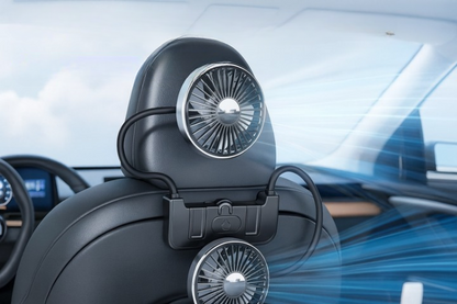 Avelena | Dual-Head Rücksitzventilator – Eary – (USB-C wiederaufladbar)