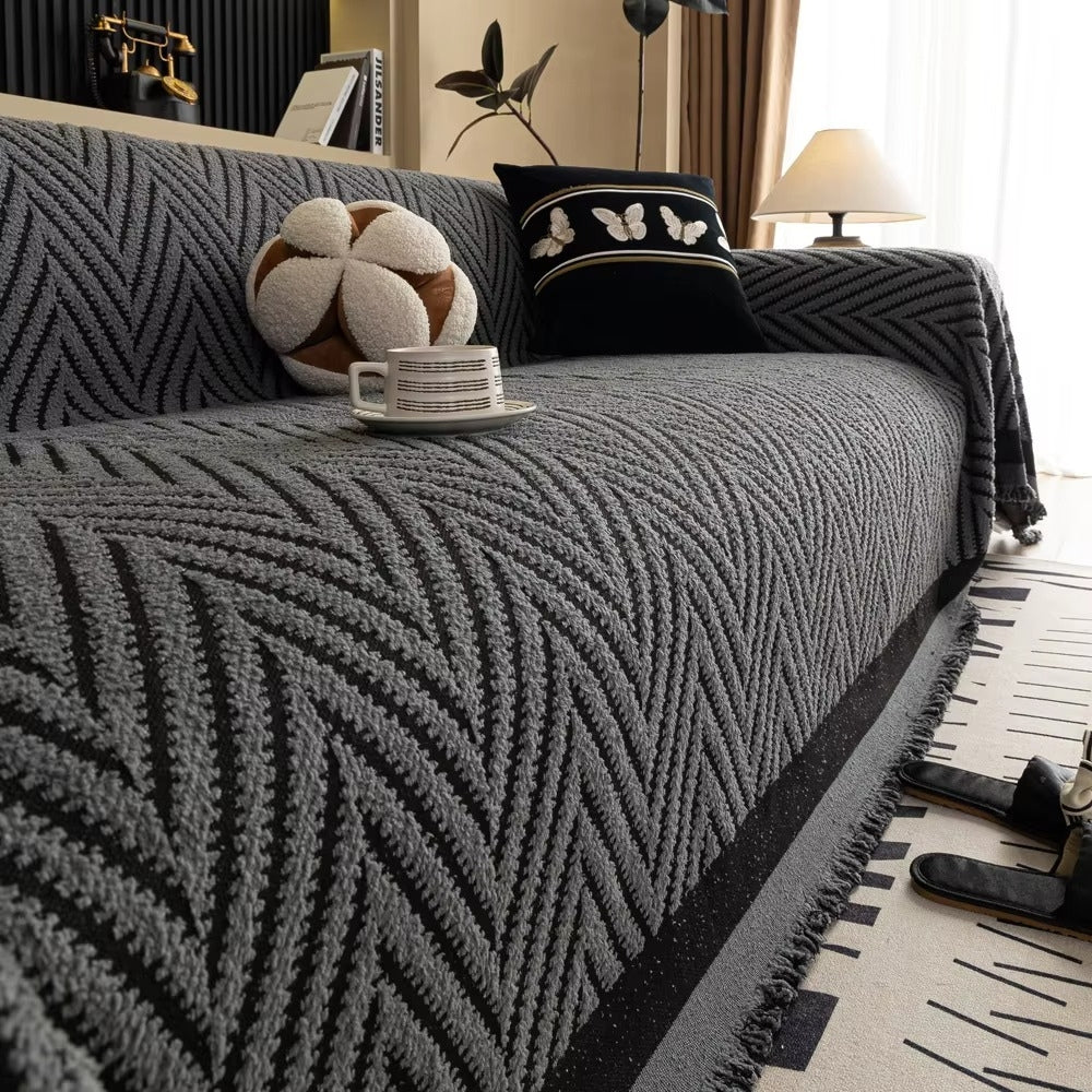 Avelena | Chevron Herringbone Quast Sofaüberwurf