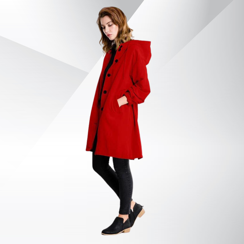 Damen Trenchcoat | Damenmantel mit Kapuze