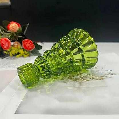Avelena | Weihnachtsbaum Glas Kerzenhalter | 3er Set