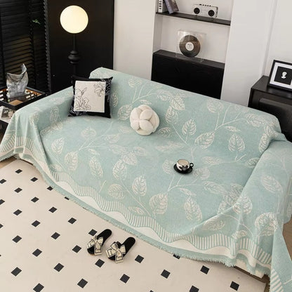 Avelena | Classic Chenille Blätter Sofabezug