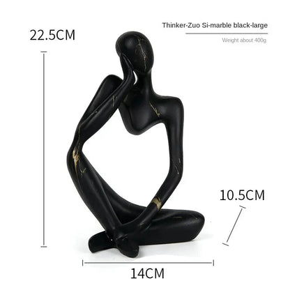 Avelena | Bunte Graffiti Abstracte Harz Handgemachte Kunstwerke Skulptur Denker Figurine Statue Heimdekoration Innenraum Büro Schreibtisch Ornamente