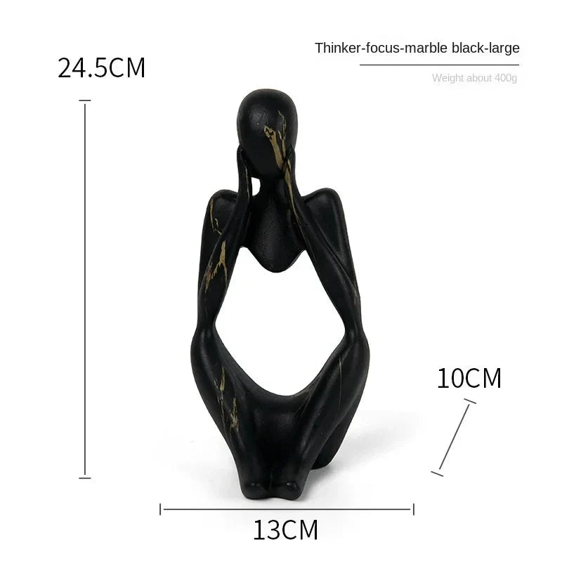 Avelena | Bunte Graffiti Abstracte Harz Handgemachte Kunstwerke Skulptur Denker Figurine Statue Heimdekoration Innenraum Büro Schreibtisch Ornamente
