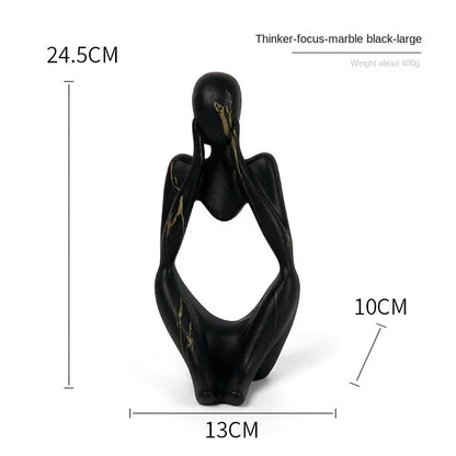 Avelena | Bunte Graffiti Abstracte Harz Handgemachte Kunstwerke Skulptur Denker Figurine Statue Heimdekoration Innenraum Büro Schreibtisch Ornamente