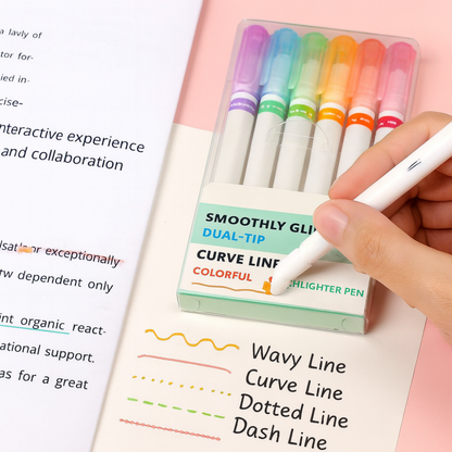 Avelena | Colorful Dual Tip Highlighter Pens Set
