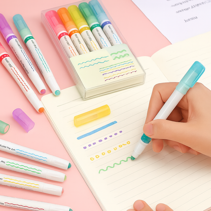 Avelena | Colorful Dual Tip Highlighter Pens Set