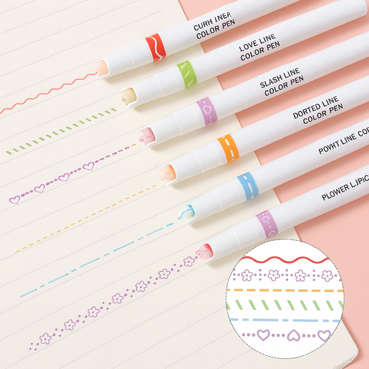 Avelena | Colorful Dual Tip Highlighter Pens Set