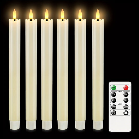 Avelena | CandleLuxe – 6 LED Stabkerzen mit Fernbedienung für luxuriöse Veranstaltungsbeleuchtung