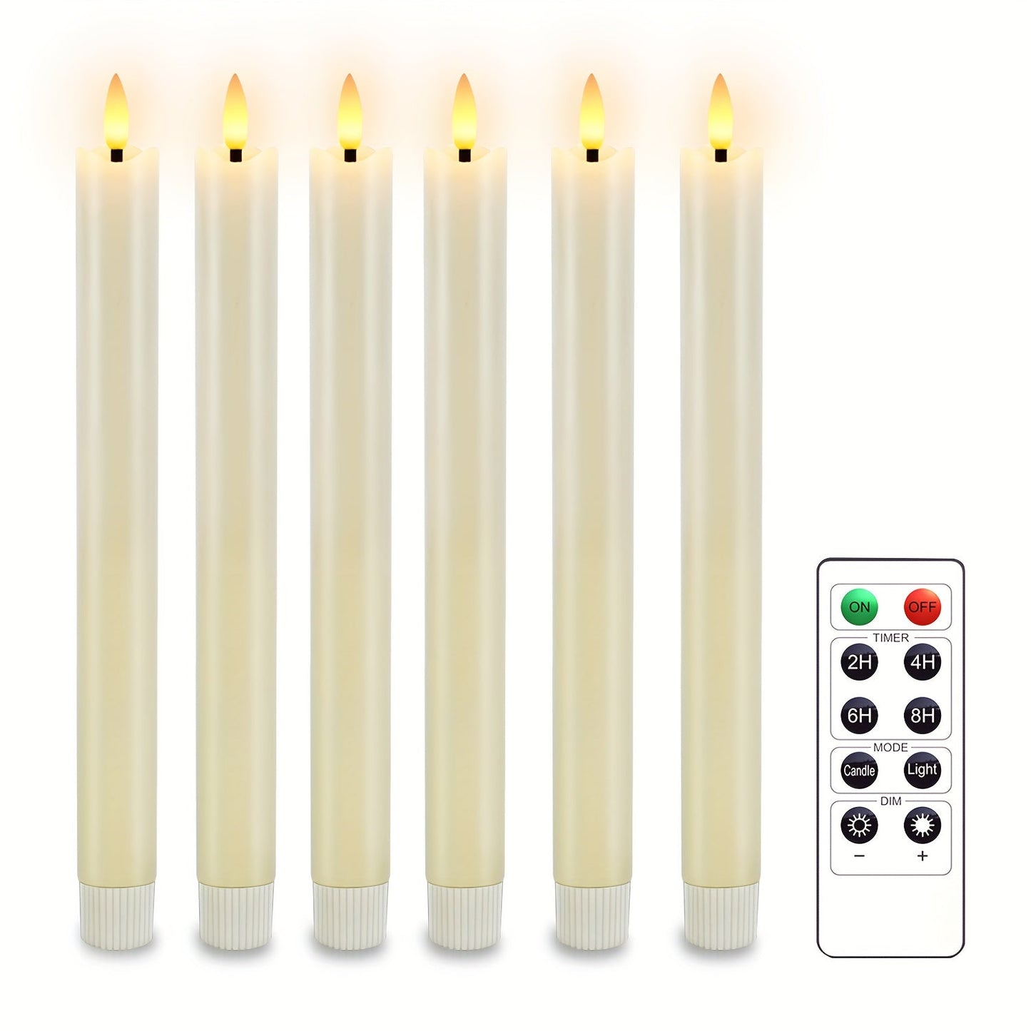 Avelena | CandleLuxe – 6 LED Stabkerzen mit Fernbedienung für luxuriöse Veranstaltungsbeleuchtung