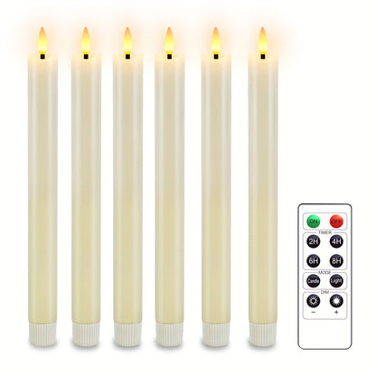 Avelena | CandleLuxe – 6 LED Stabkerzen mit Fernbedienung für luxuriöse Veranstaltungsbeleuchtung