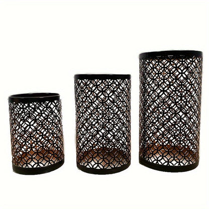 Avelena | StylishFlame - 3-teilige Eisen Kerzenhalter