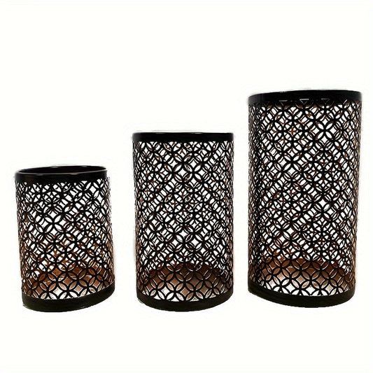Avelena | StylishFlame - 3-teilige Eisen Kerzenhalter