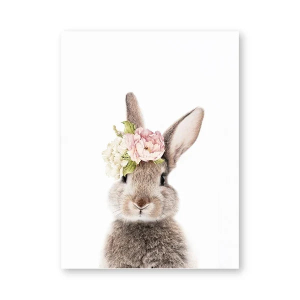 Avelena | Schöne Hasenfotos Fotografie Poster Wandkunst Fine Art Leinwanddruck Baby Tierbilder für Kinderzimmer Wanddekoration