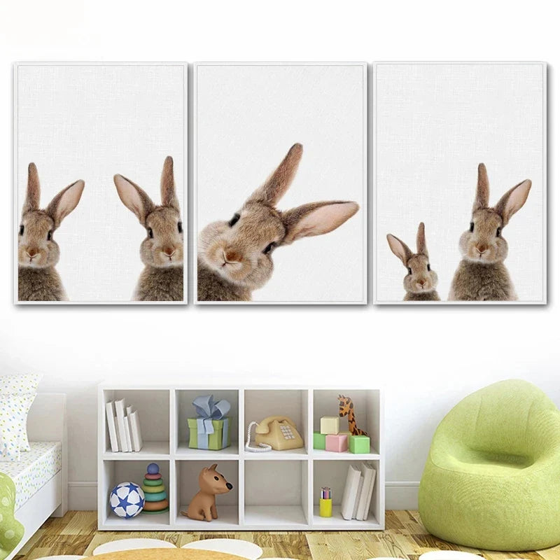 Avelena | Schöne Hasenfotos Fotografie Poster Wandkunst Fine Art Leinwanddruck Baby Tierbilder für Kinderzimmer Wanddekoration