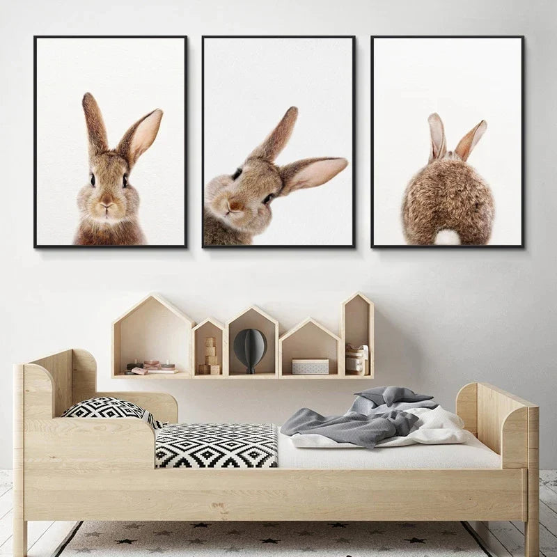 Avelena | Schöne Hasenfotos Fotografie Poster Wandkunst Fine Art Leinwanddruck Baby Tierbilder für Kinderzimmer Wanddekoration