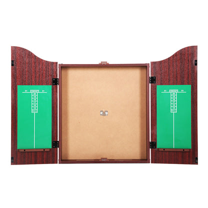 Avelena | 18 Dartboard Dart Board mit Stahl-Dartpfeilen In Einem Holz-Kabinettsystem Spiel