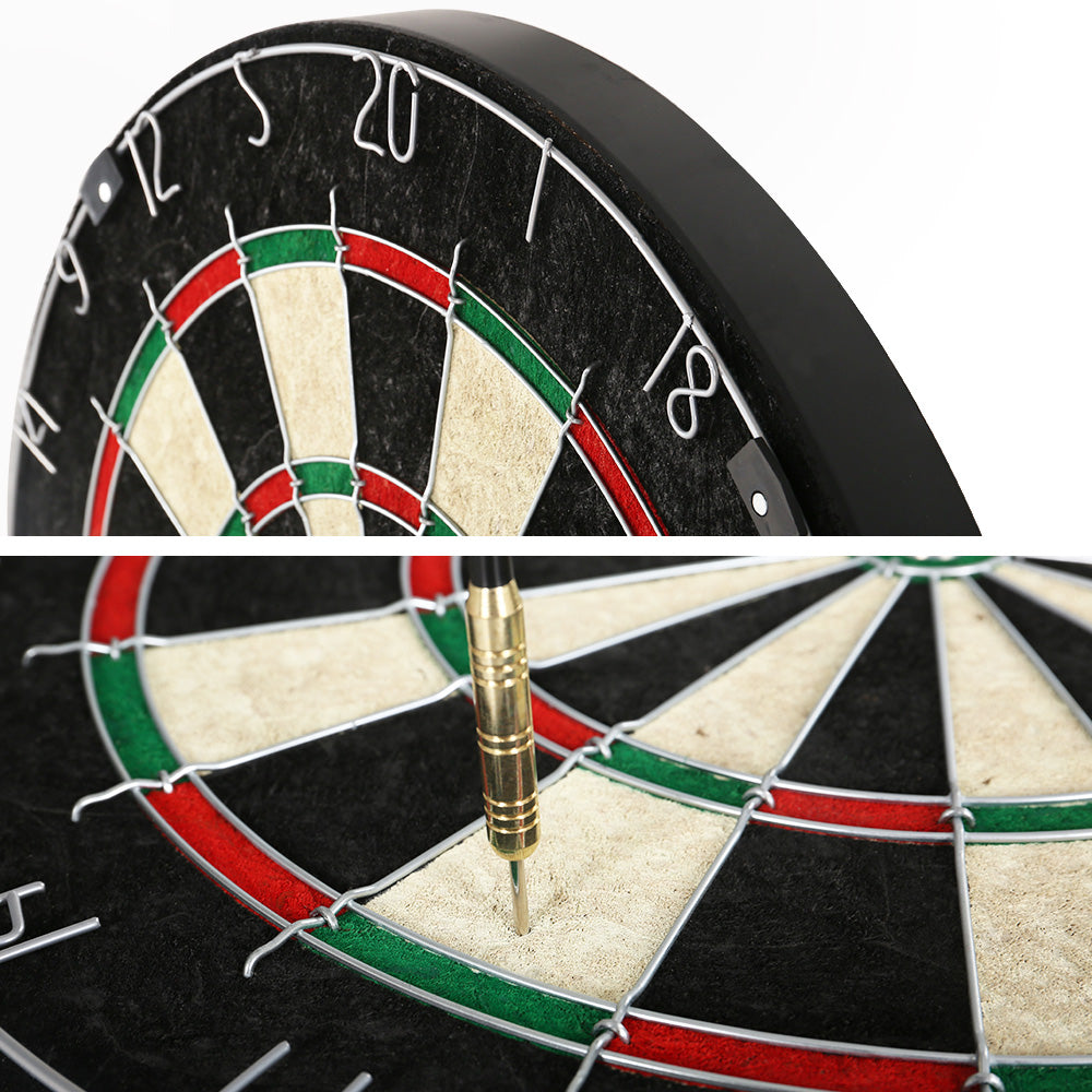 Avelena | 18 Dartboard Dart Board mit Stahl-Dartpfeilen In Einem Holz-Kabinettsystem Spiel