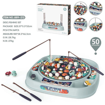 Avelena | Spielhaus Simulation Baby Fisch Spielzeug Kinder Elektrisches Rotierendes Musik Licht Funktion Eltern-Kind Interaktion