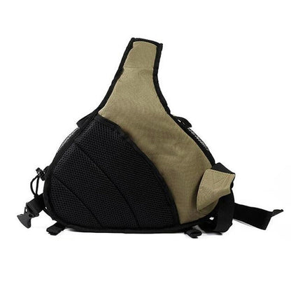 Avelena | CADEN Dreieckige Tscope Sling Schulter Kreuz Digitalkamera Taschen Etui Soft Bag mit Regenschutz für Canon Nikon Sony K1, Größe: 36*31*15cm (Armeegrün)