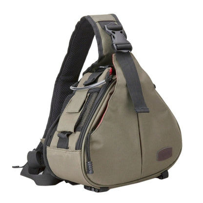 Avelena | CADEN Dreieckige Tscope Sling Schulter Kreuz Digitalkamera Taschen Etui Soft Bag mit Regenschutz für Canon Nikon Sony K1, Größe: 36*31*15cm (Armeegrün)