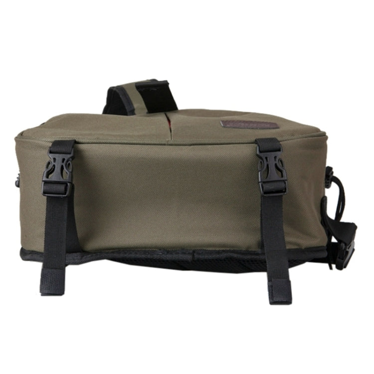 Avelena | CADEN Dreieckige Tscope Sling Schulter Kreuz Digitalkamera Taschen Etui Soft Bag mit Regenschutz für Canon Nikon Sony K1, Größe: 36*31*15cm (Armeegrün)