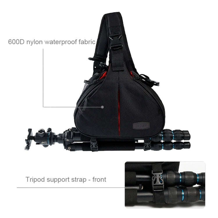 Avelena | CADEN Dreieckige Tscope Sling Schulter Kreuz Digitalkamera Taschen Etui Soft Bag mit Regenschutz für Canon Nikon Sony K1, Größe: 36*31*15cm (Armeegrün)