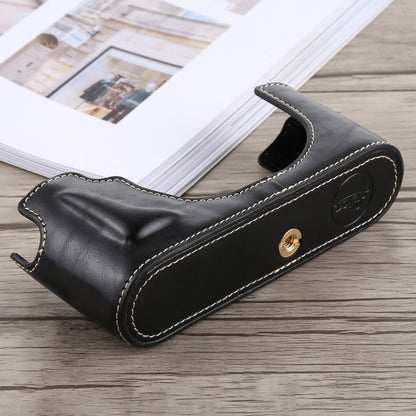 Avelena | 1/4 inch Draad PU Leer Camera Halve Case Basis voor Leica M10 (Zwart)