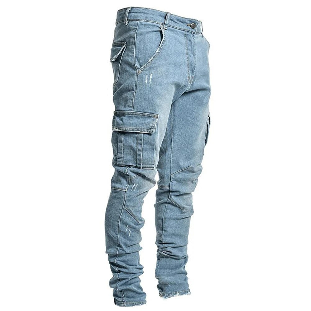 Herren Denim Cargo-Hose