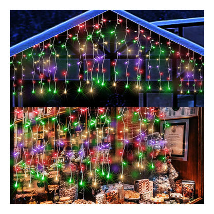 Avelena | Funkelnde Eiszapfen Lichterkette LED | Warmweiß & Kaltweiß, Erweiterbar für Innen- & Außendekoration Feiertage