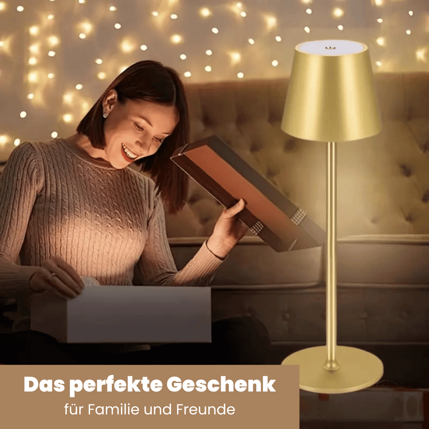 Avelena | LED Tischlampe – Kabellos, Touch-Bedienung & Dimmbares Licht
