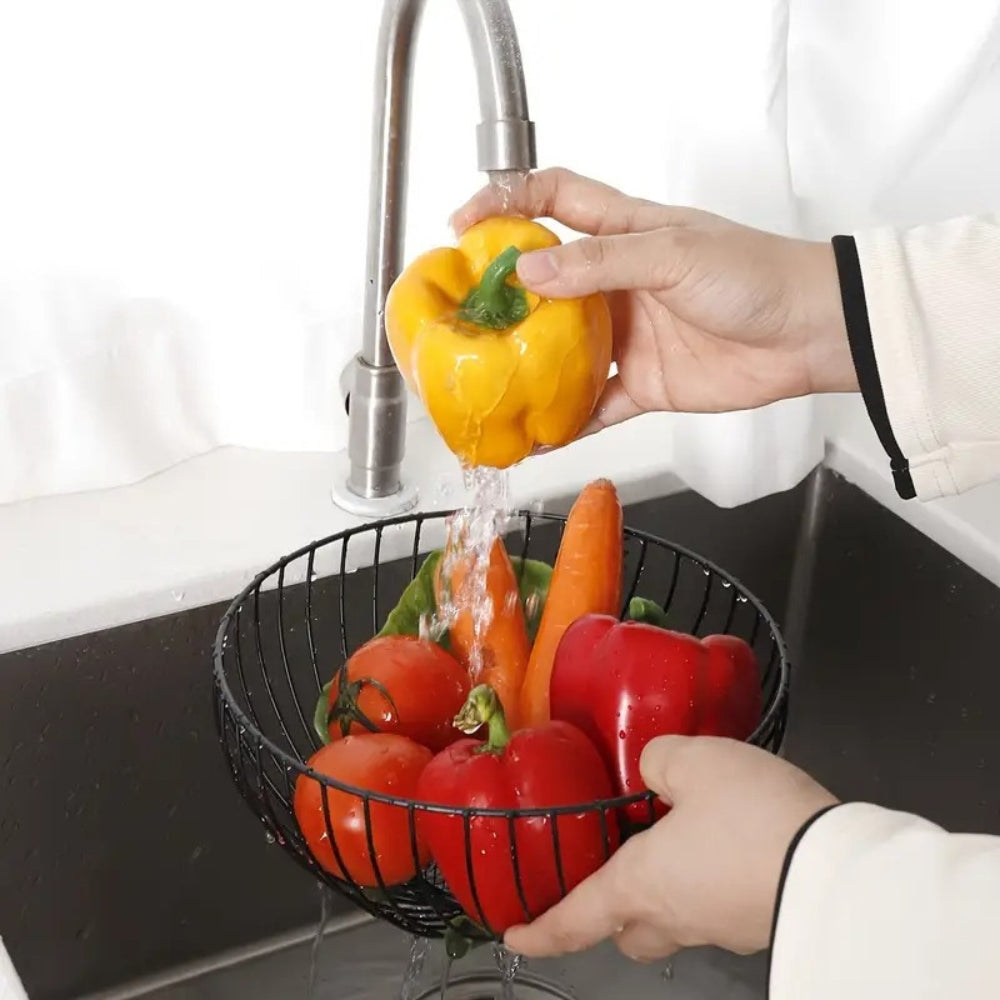 Avelena | Dekoratives rundes Eisen Obsttablett