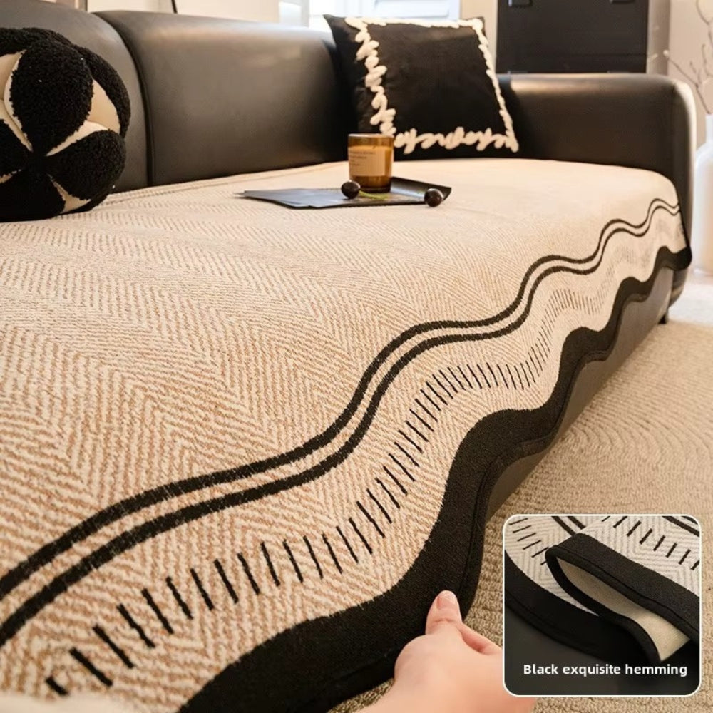 Avelena | Modern Wave Anti-Rutsch Sofabezug